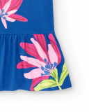 Vestido de malha azul de menina Coleção Acid Bloom