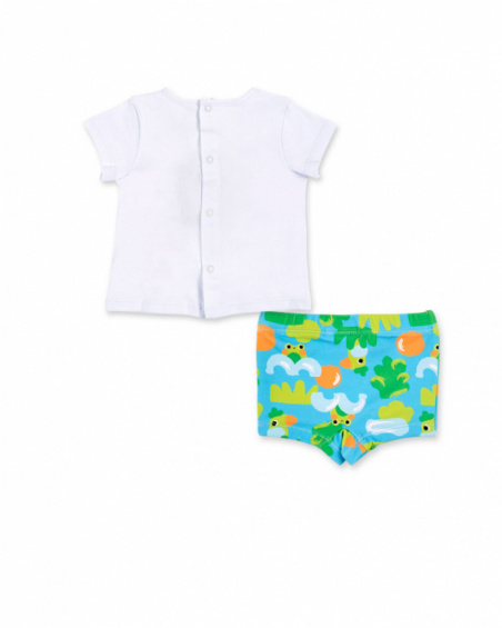 Conjunto de banheiro masculino branco Coleção Water Lilies