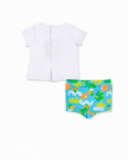 Conjunto de banheiro masculino branco Coleção Water Lilies