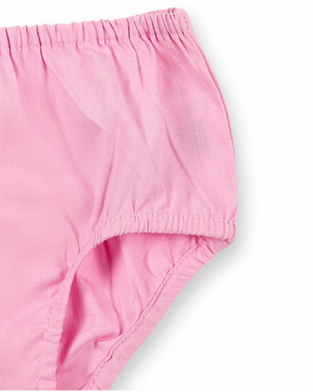 Conjunto de malha branco rosa de menina Coleção Water Lilies