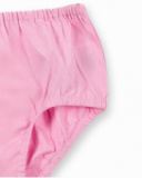 Conjunto de malha branco rosa de menina Coleção Water Lilies