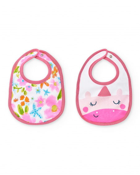 Pacote de babador rosa de menina Coleção Over The Rainbow