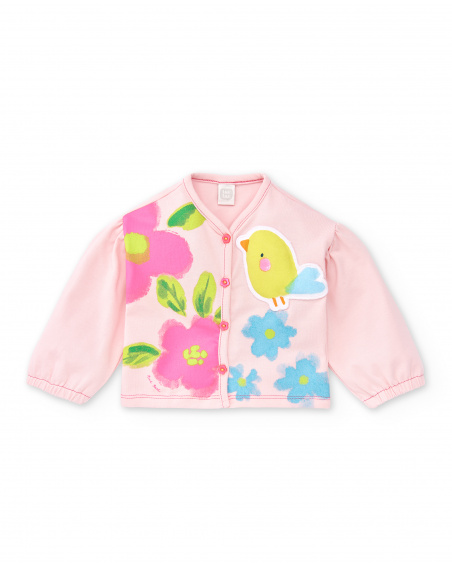 Conjunto tricot lilás de menina Coleção Over The Rainbow