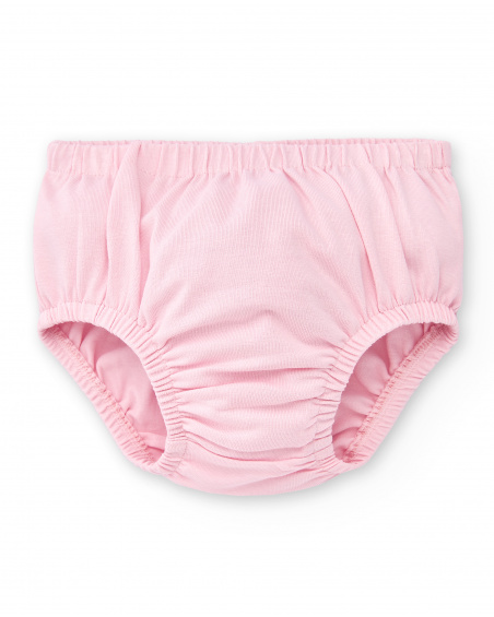 Conjunto de menina em malha de tule branco rosa Coleção Over
