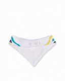 Babador bandana branco de menino Coleção Frutti