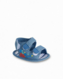 Sandálias jeans azuis de menino Coleção Frutti