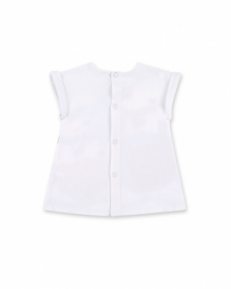 Vestido de malha branco de menina Coleção Frutti