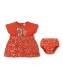 Conjunto de malha vermelha para menina Coleção Frutti