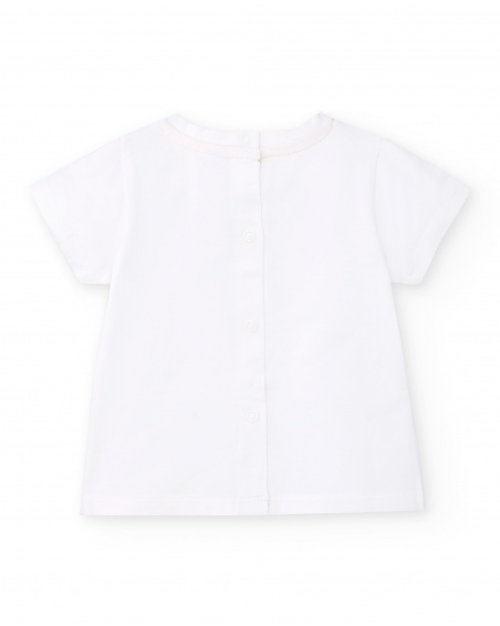 Conjunto de malha azul branco de menino Coleção Animal Life