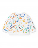 Conjunto de 3 peças em malha azul branco menino Coleção Animal