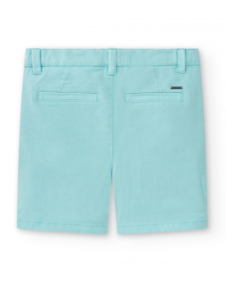 Bermudas menino em sarja azul Coleção Paradiso