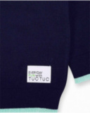 Suéter tricot menino azul marinho Coleção Paradiso