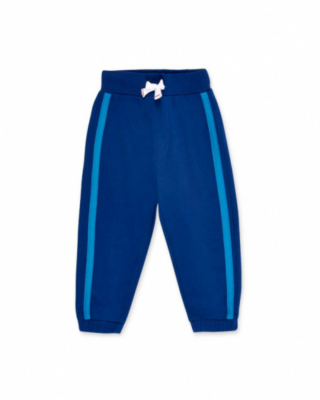 Calça de pelúcia azul de menino Coleção Salty Air