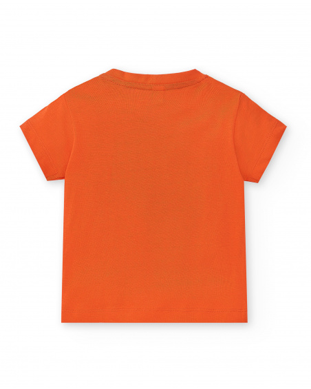 T-shirt vermelha de menino em malha Coleção Salty Air