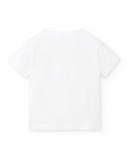 T-shirt branca de mergulho para menino Coleção Salty Air