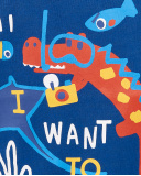 T-shirt de malha azul marinho para menino Coleção Salty Air