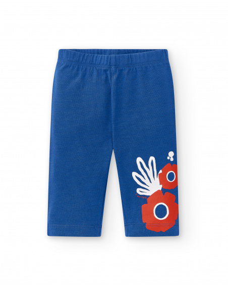 Leggings de menina em malha azul marinho Coleção Salty Air