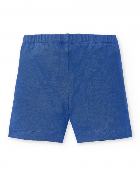 Leggings de ciclismo em malha azul para menina Coleção Salty Air