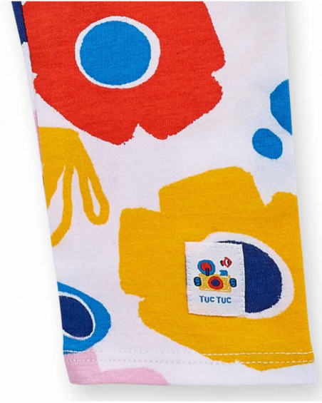 Leggings de malha branca de menina Coleção Salty Air