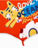 T-shirt de menina em malha vermelha com nós Coleção Salty Air