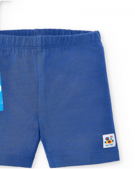 Conjunto de malha azul branco de menina Coleção Salty Air