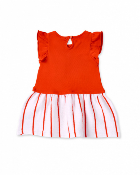 Vestido de malha vermelho de menina Coleção Salty Air