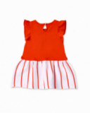 Vestido de malha vermelho de menina Coleção Salty Air