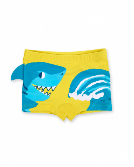 Fato de banho boxer amarelo de menino Coleção Laguna Beach