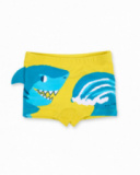 Fato de banho boxer amarelo de menino Coleção Laguna Beach