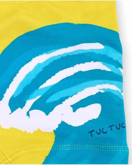 Fato de banho boxer amarelo de menino Coleção Laguna Beach