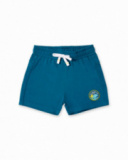 Bermudas de menino em malha azul escuro Coleção Laguna Beach