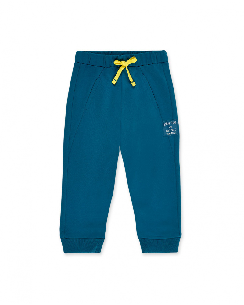 Calça de pelúcia azul de menino Coleção Laguna Beach