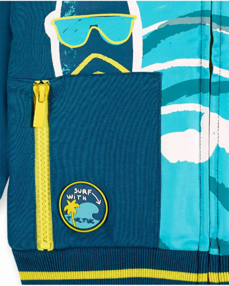 Casaco de pelúcia azul para menino Coleção Laguna Beach
