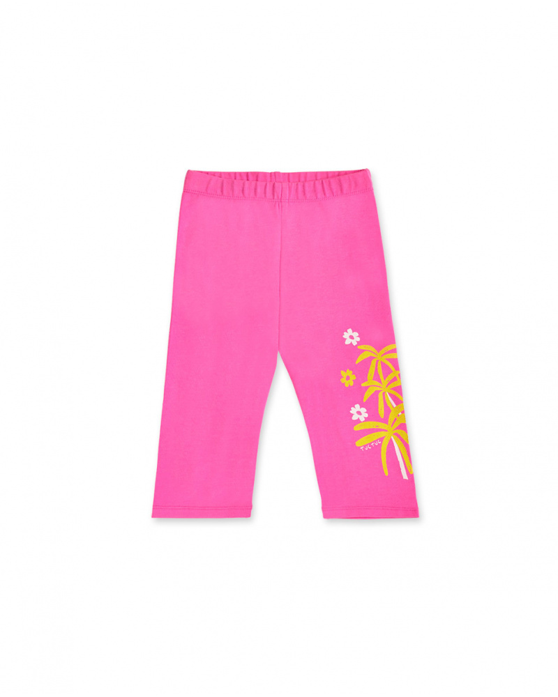 Leggings de malha rosa para menina Coleção Laguna Beach