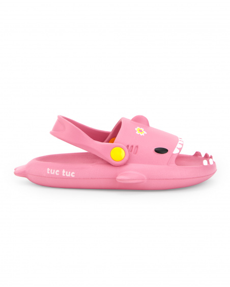 Sandálias de borracha rosa de menina Coleção Laguna Beach