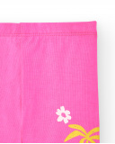 Legging pirata de malha fúcsia de menina Coleção Laguna Beach