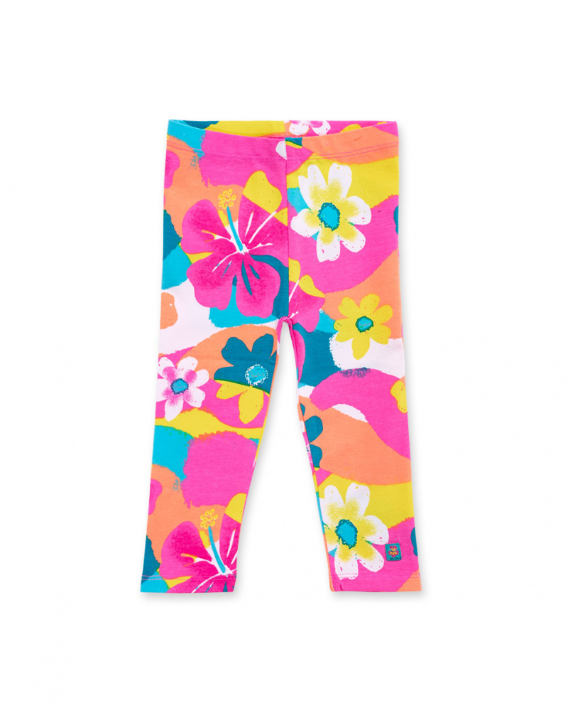 Leggings de malha fúcsia para menina Coleção Laguna Beach