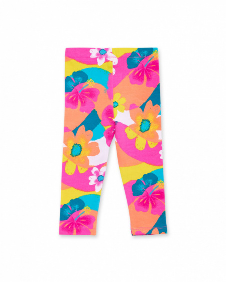 Leggings de malha fúcsia para menina Coleção Laguna Beach