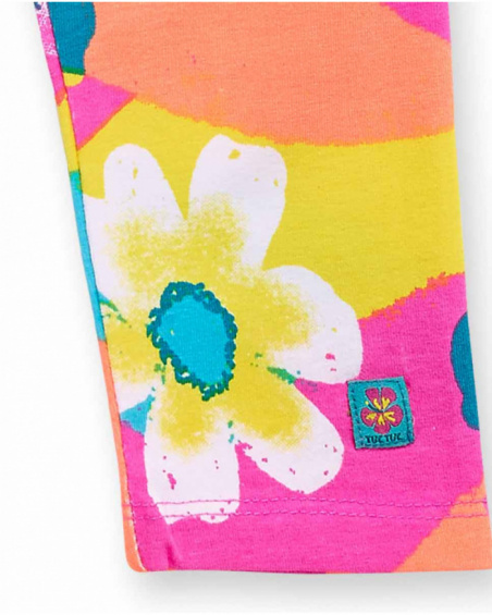 Leggings de malha fúcsia para menina Coleção Laguna Beach