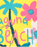 T-shirt amarela de menina em malha 'Laguna Beach' Coleção