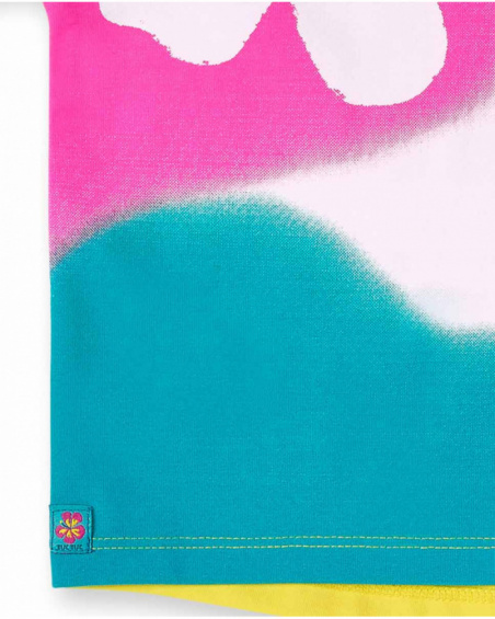 T-shirt amarela de menina em malha Coleção Laguna Beach