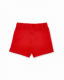 Bermudas de menino em malha vermelha Coleção Hey Sushi