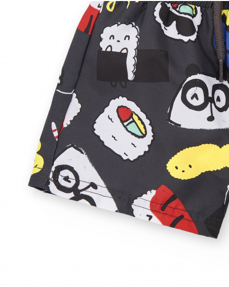 Bermudas de menino cinza Coleção Hey Sushi