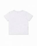 T-shirt de malha branca estampada para menino Coleção Hey Sushi