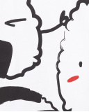 T-shirt de menino em malha preta e branca Coleção Hey Sushi