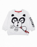 Moletom de pelúcia branco para menino Coleção Hey Sushi