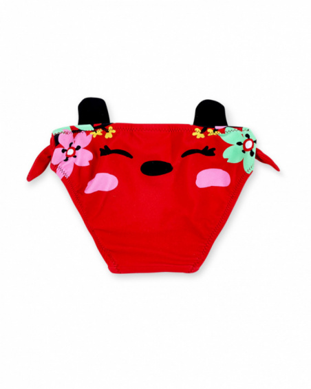 Calcinha vermelha de menina Coleção Hey Sushi