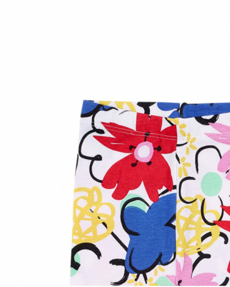 Leggings de ciclismo de malha branca para menina Coleção Hey