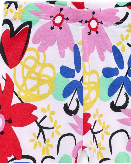 Leggings de malha branca de menina Coleção Hey Sushi