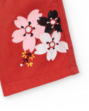 Shorts jeans vermelhos de menina Coleção Hey Sushi